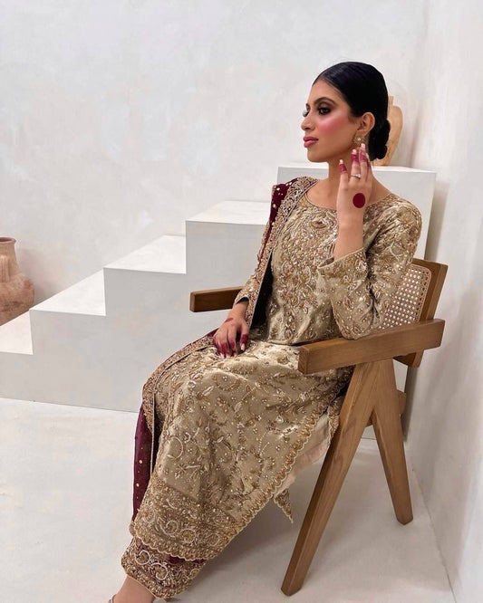 Silk Kurti Palazzo Set with Dupatta | Embroidered Designer 3 Piece Ethnic Suit for Festive & Party Wear