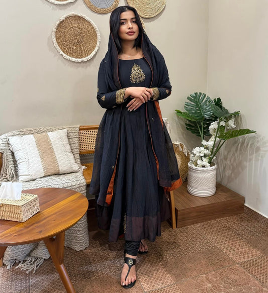 Designer Flared Anarkali Gown Set with Dupatta – 4 Meter Flair