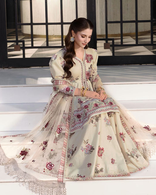 Women’s Peplum Sharara Suit Set with Embroidery Work & Net Dupatta | Designer Party Wear Ethnic Outfit